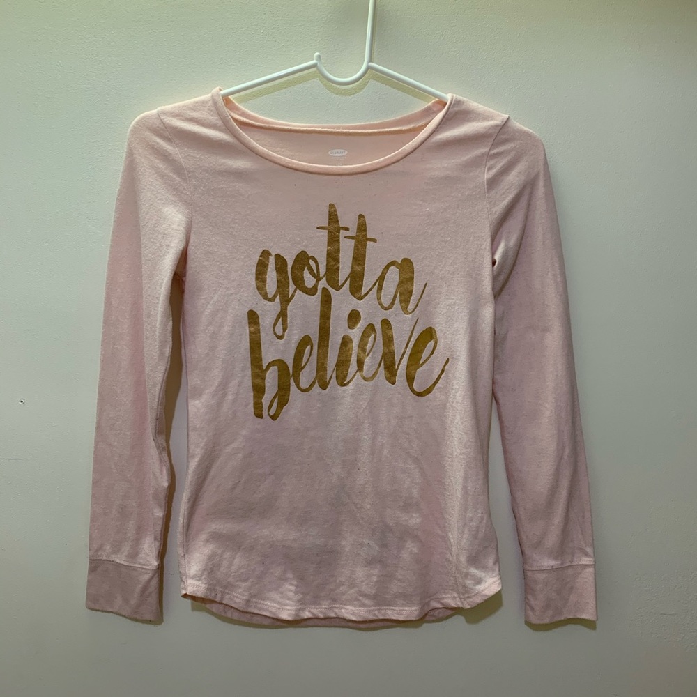 🌟Old Navy Girls Pink Gotta Believe Long Sleeve
